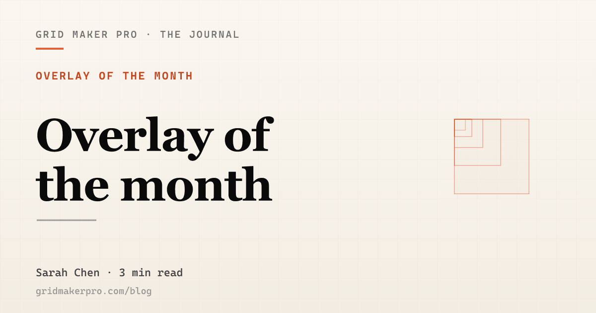 Rule of thirds — overlay of the month (January)